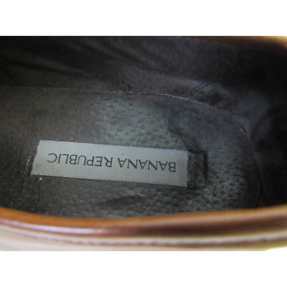 BANANA REPUBLIC Italian Leather Ortholite Slip‎ on Loafer Shoes Tan Size 9M